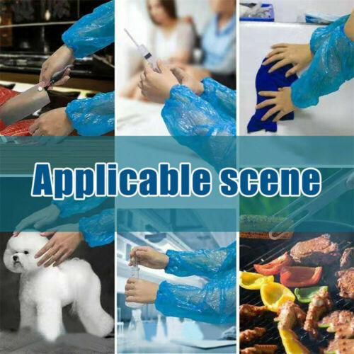 HOT BARGAINS Arm Sleeves Disposable Arm Covers Over Sleeves Blue Waterproof Cover UK Pack Plastic Unisex Hand 6
