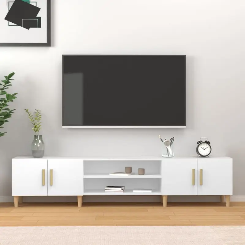 vidaXL TV Cabinet White 180x31.5x40 cm Engineered Wood 5
