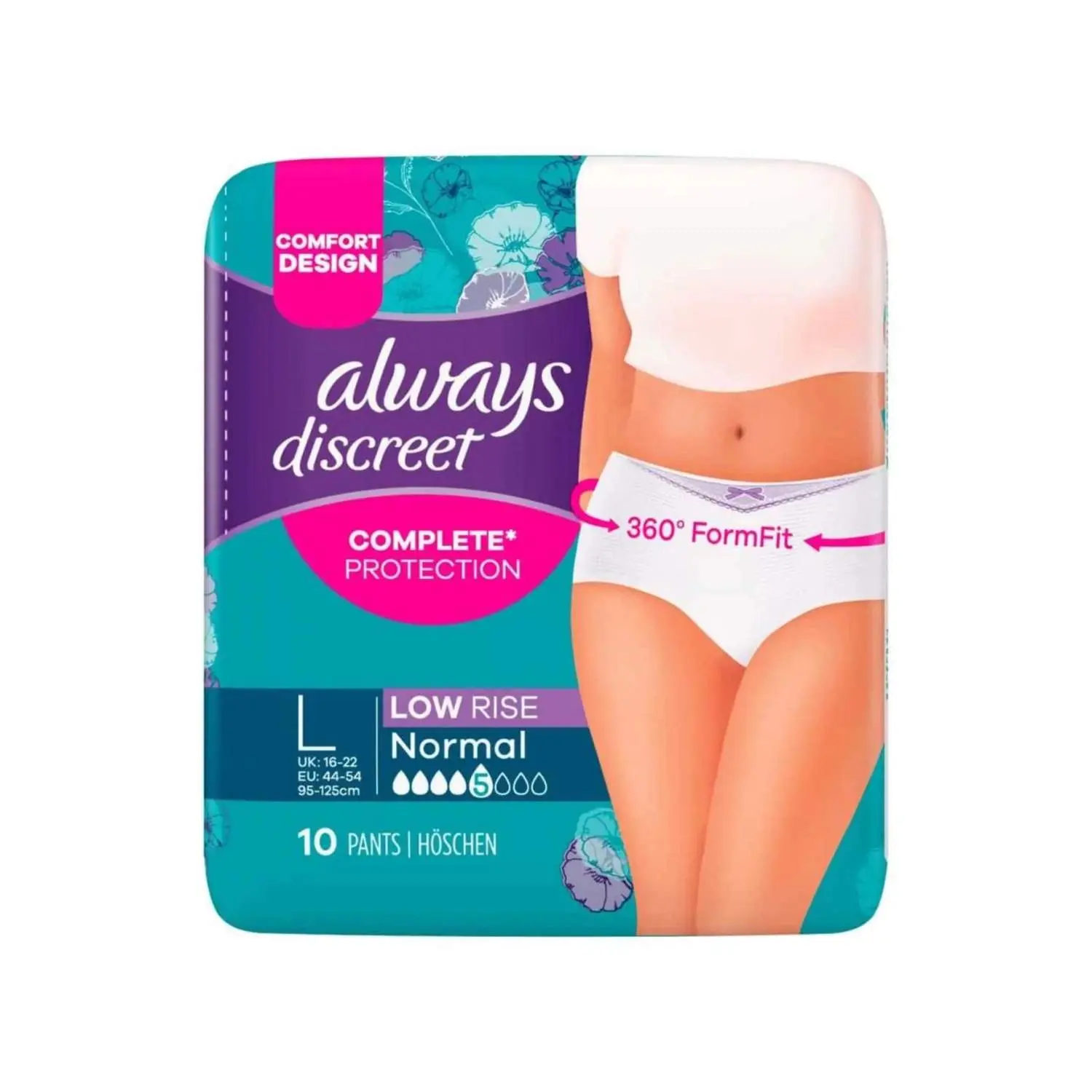 Always Discreet Incontinence Pants L 10 Per Pack