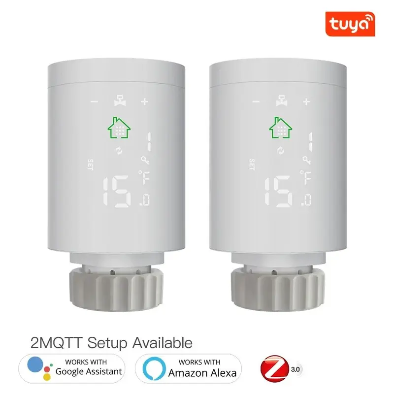 MOES ZigBee3.0 Radiator Actuator Programmable Thermostatic Valve Tuya Temperature Controller 2MQTT Alexa Google Voice Smart App 7