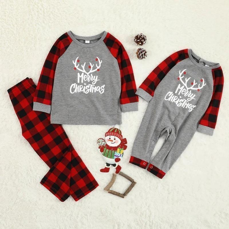 【2025】Christmas Pyjamas Family Matching Nightwear Adult Kids Baby Xmas Pajamas Holiday PJs Set 4