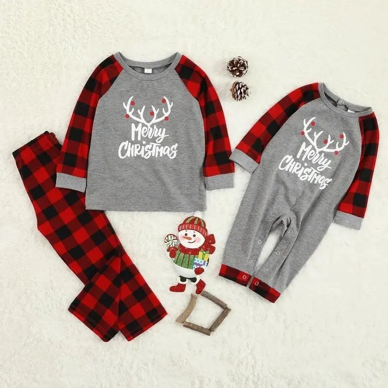 【2025】Christmas Pyjamas Family Matching Nightwear Adult Kids Baby Xmas Pajamas Holiday PJs Set 4