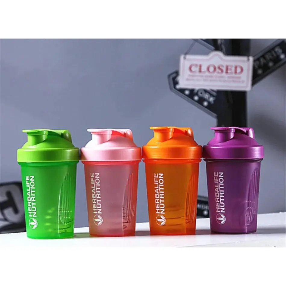 400ML Protein Shaker Bottle Sport Whey Powder Mixing Bottle Sport Fitness Gym Shaker Outdoor Portable Plastic Drink Bottle