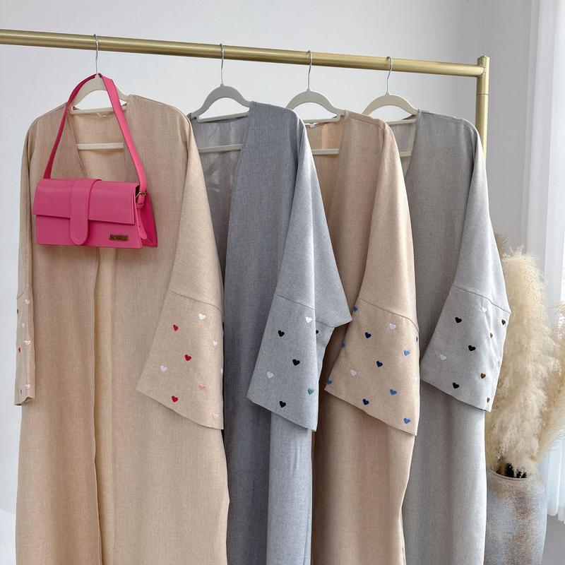 HASASERIES HS0998 Love Embroidered Elegant Cardigan Robe 8