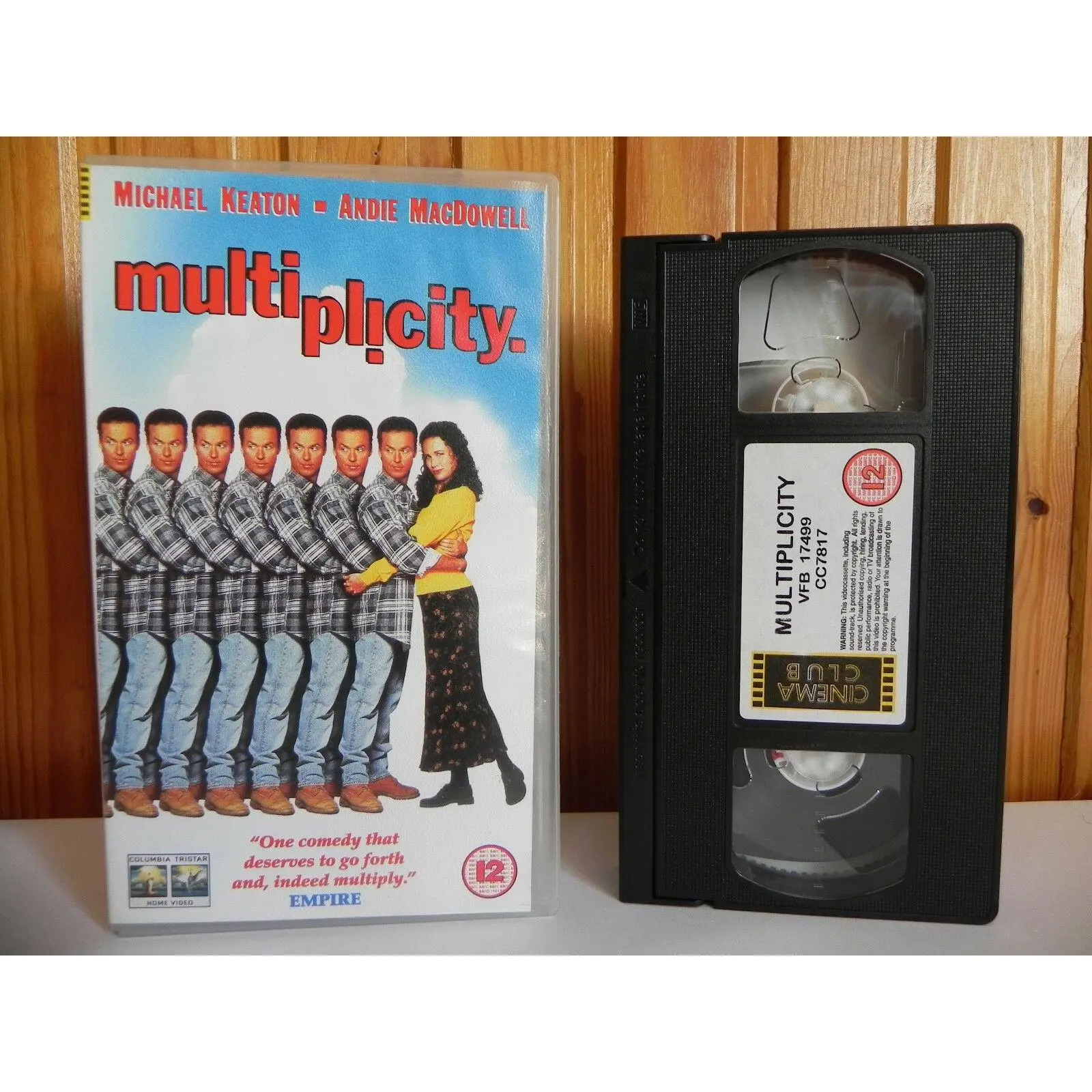Multiplicity - Columbia Tristar - Comedy - Michael Keaton - Andie Mcdowell VHS