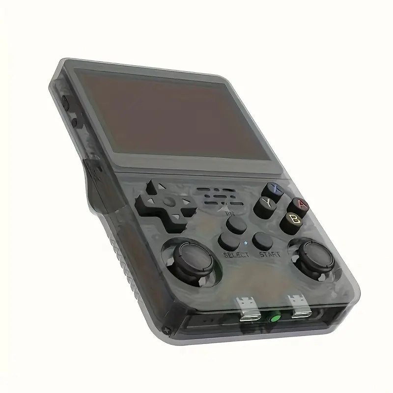 1Pc R36S Handheld Game Controller, Linux System With 32+64G TF Card, Retro Gaming Controller 3.5-inch IPS Screen Purple, Black 5