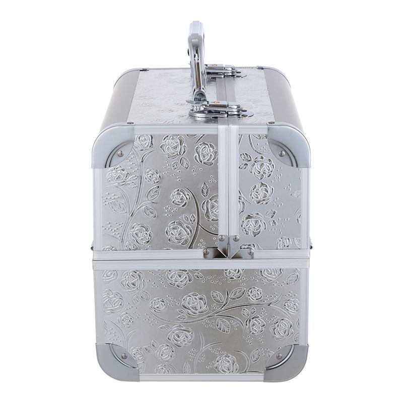 Livingandhome Rose Pattern Beauty Salon Makeup Case 4