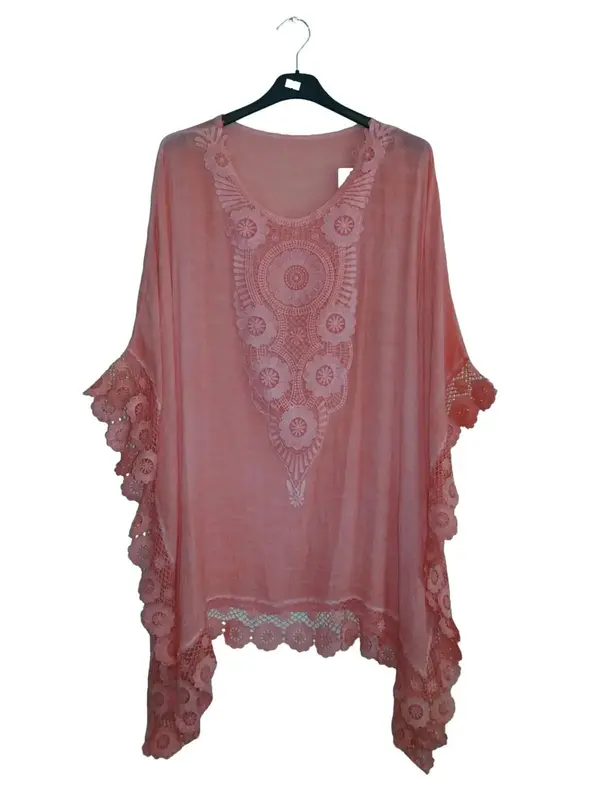 Women,s Italian Border Lace Kaftan UK Sizes Fits 16 to 24 Basic Batwing 6