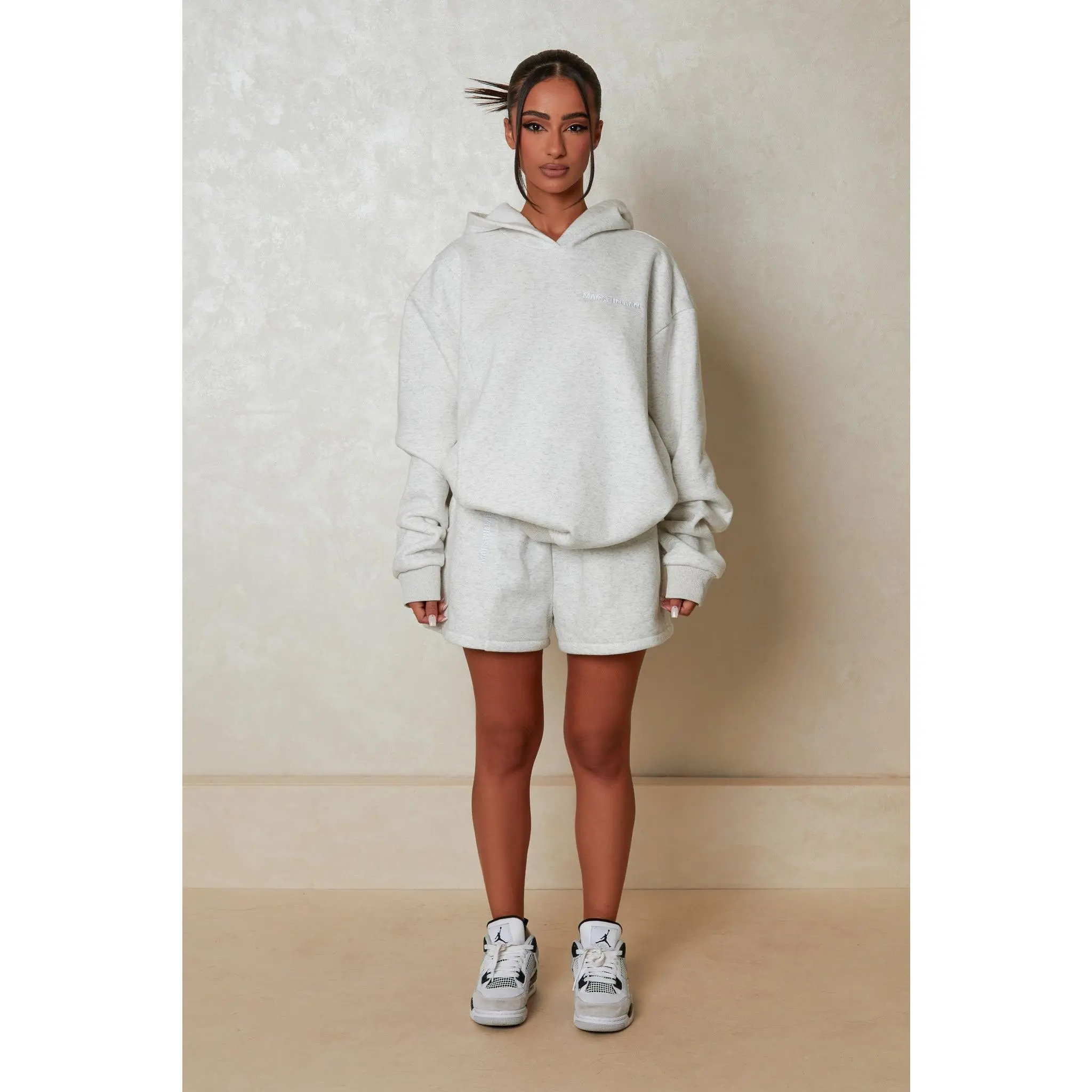 The Essentials Hoodie - Marl Grey
