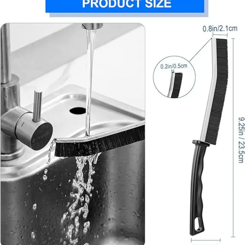 Crevice Pet Cleaning Brush Set - 4 Pack Hard Bristle Gap Brush for Kitchen, Bathroom, and Window - Lightweight, Durable and Long-Lasting 5