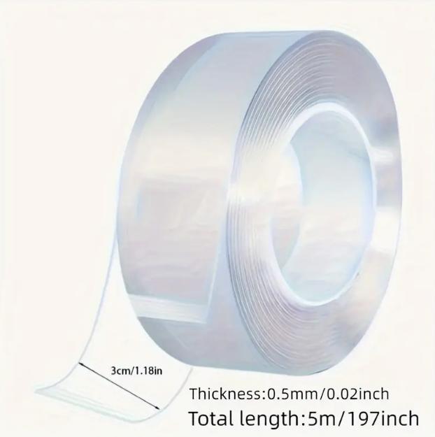 Durable Waterproof & Mould-Proof Sealant Tape: Easy Nano Adhesive for Sinks, Baths - Versatile & Long-Lasting Size 3cm x 5metres 0