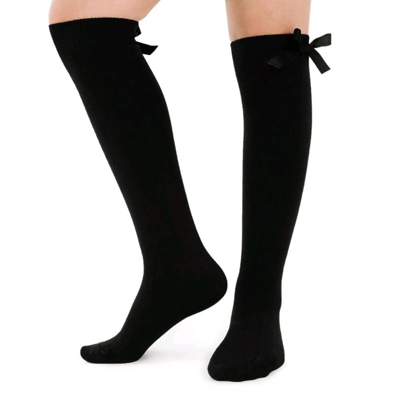 Girls Knee High Bow School Socks in Cotton Blend for Comfortable Wear 7