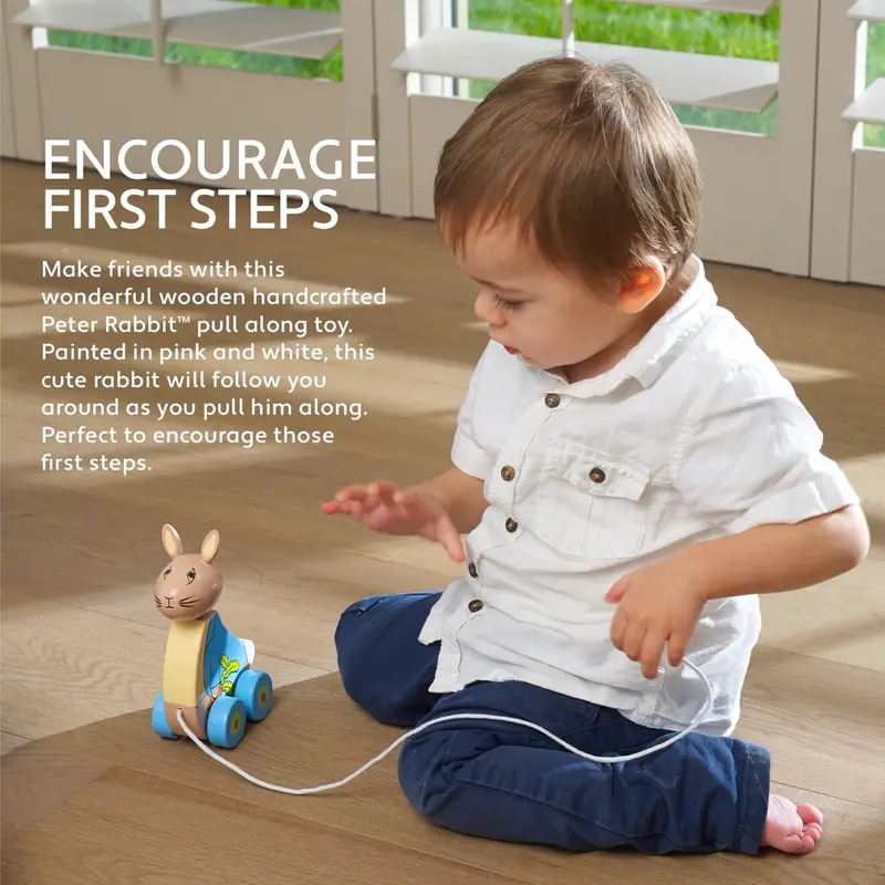 Wooden Peter Rabbit Pull Along by Orange Tree Toys 2