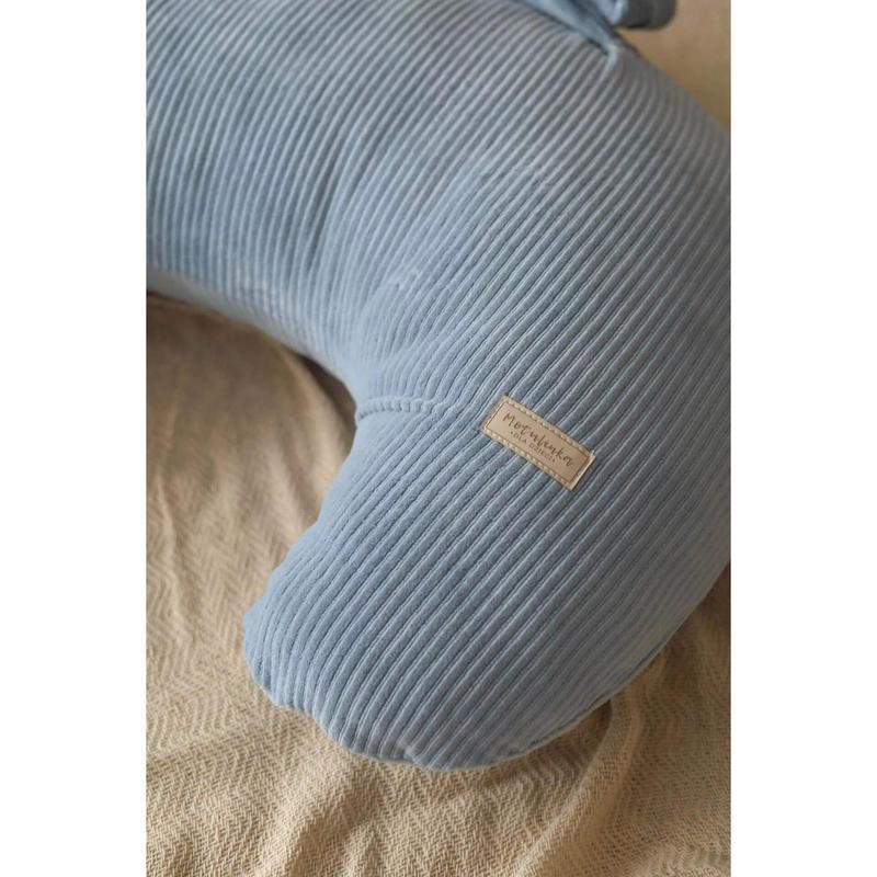 Corduroy Velvet Nursing Pillow - Blue 6