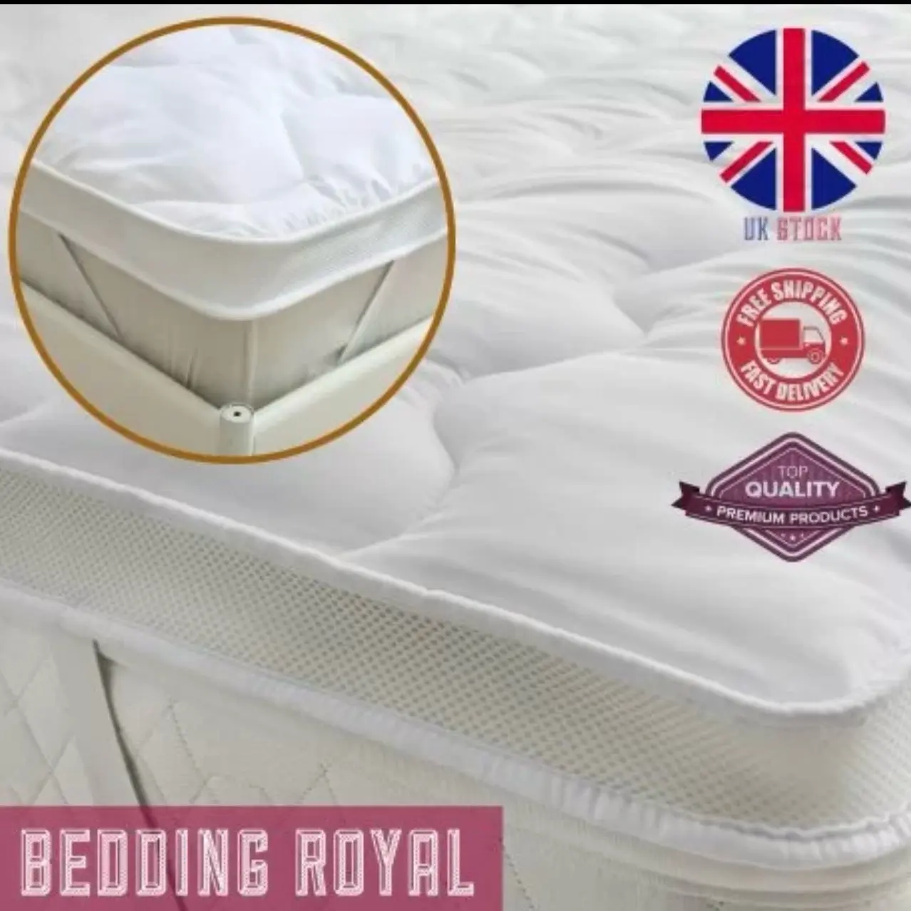 Mattress toppers for bedding comfortable Quilted Double Mattress Protector, Breathable - Anti allergy Mattress Topper Topper Double Bed, Gel Mattress Pad with Extra Deep Pocket, Breathable Mattress Cover,