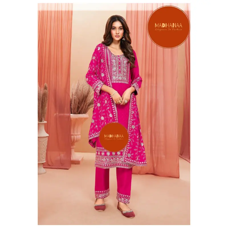 Pure silk Trouser suit with Heavy dupatta|DN029|Casual womenswear 0