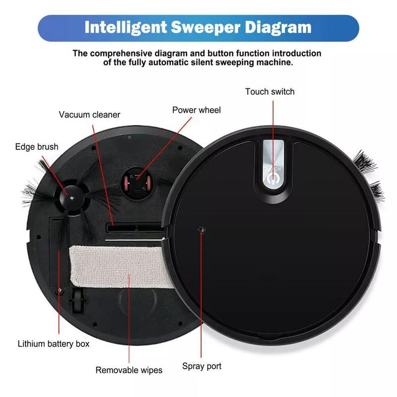 Smart Robot Vacuum Cleaner | Automatic Sweeper for Hard Floors & Carpets | Rechargeable & Ultra-Quiet | Intelligent Home Cleaning with Strong Suction, Anti-Collision & Auto Navigation | Hands-Free Dust Removal | Ideal for Pet Hair & Allergies 7