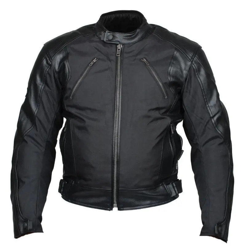Rksports Atom Motorcycle Motorbike Leather Textile Waterproof Mens Jacket CE 0
