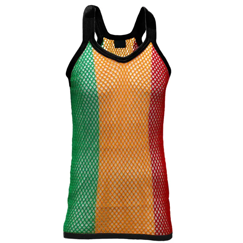 Kids Unisex 100% Cotton Club Star Mesh Fishnet String Vest for Childrens Boys Girls 3-14 Years 3