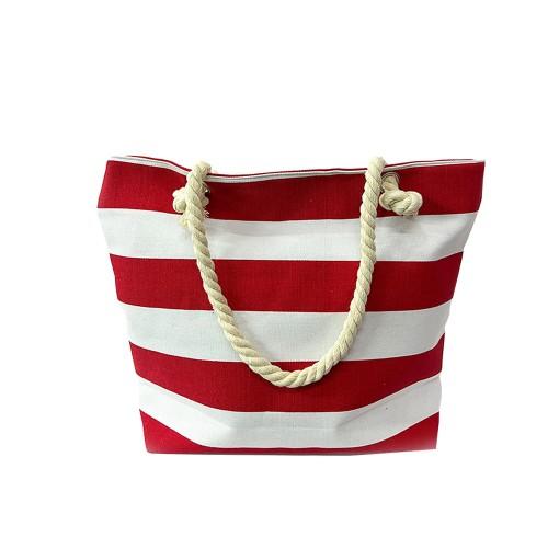 Ladies Women's Large Stripe Tote Beach Bag Summer Holiday Casual Shoulder & Handheld Bag 6
