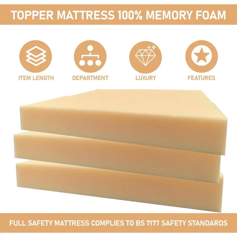 Orthopaedic Memory Foam Mattress Topper - Comfortable and Supportive 5