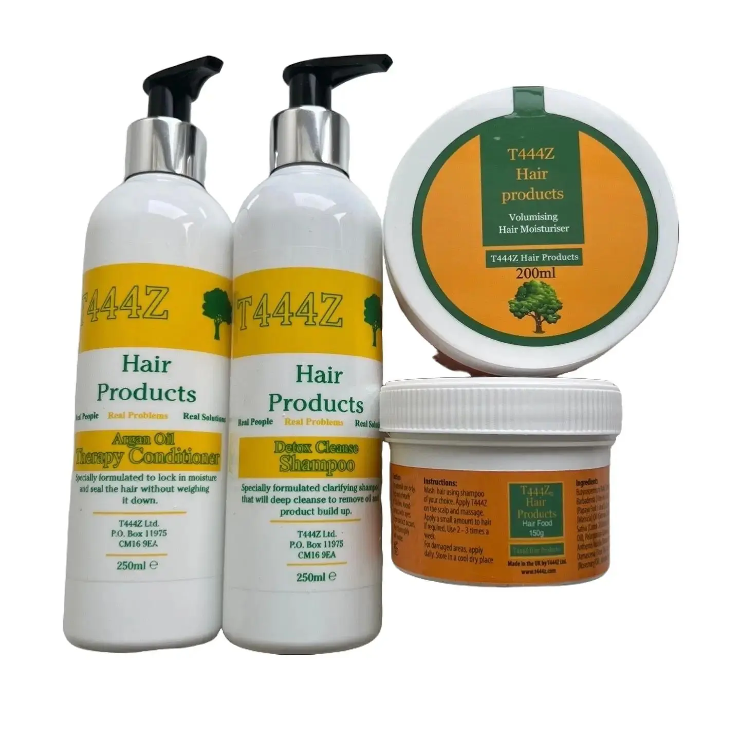 T444Z Hair Care Combo | Cleansing Shampoo | Argan Oil Therapy Conditioner + Hair Moisturiser + Hair Food