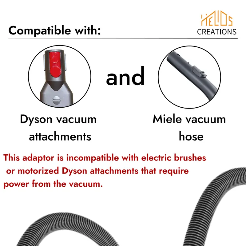 Vacuum Attachment Converter for Miele Style Vacuums and Dyson Tools 2
