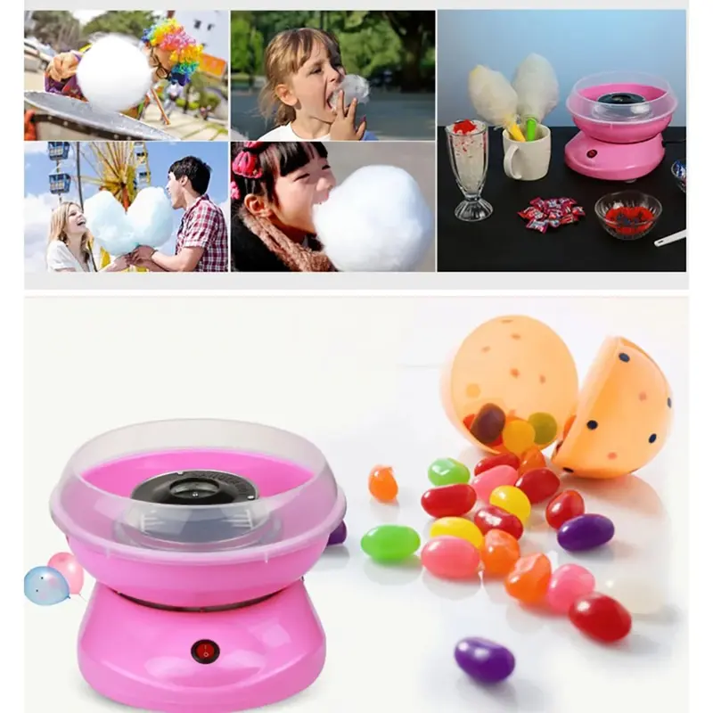 Electric Cotton Candy Machine Sugar Cotton Candy Maker Party DIY Portable Cotton Sugar Floss Marshmallow Machine Kids Gift 6