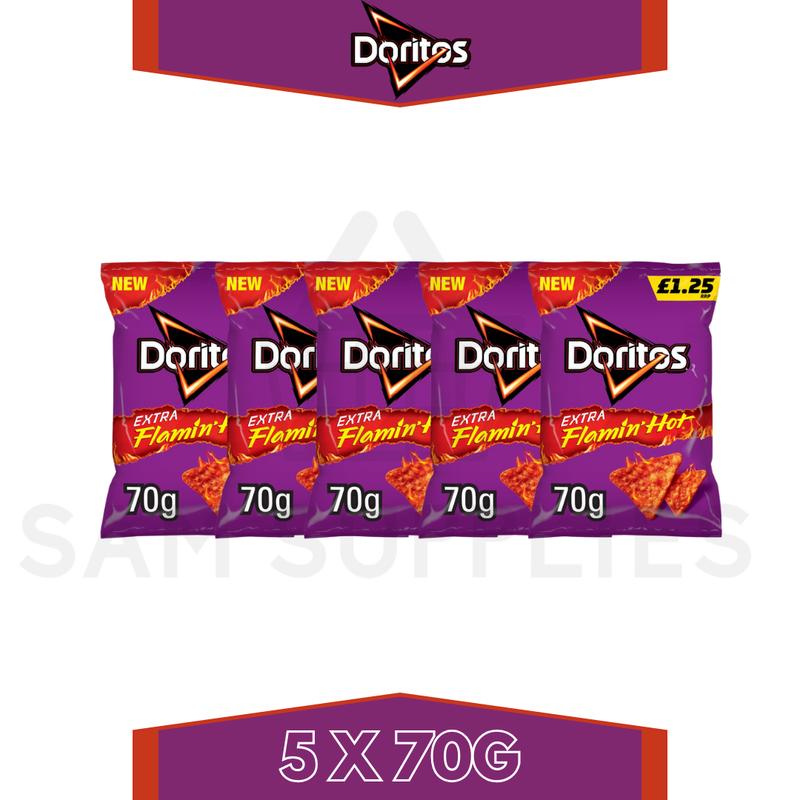 New Doritos Dinamita Extra Flamin Hot Crisps 5 Or 20 Pack Puffed Snack 4