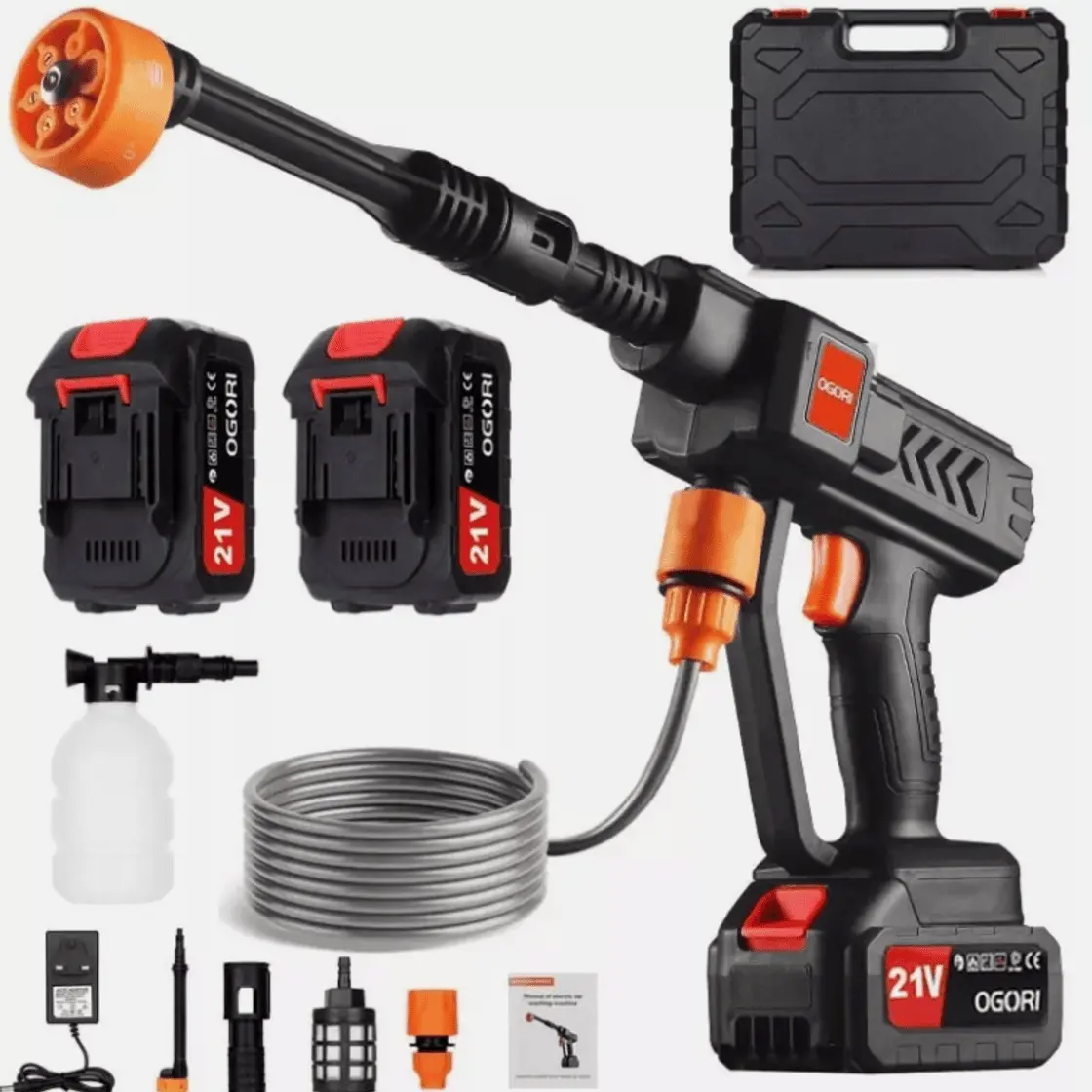 Portable High Pressure Car Washer with Jet Water Wash - Cordless Design