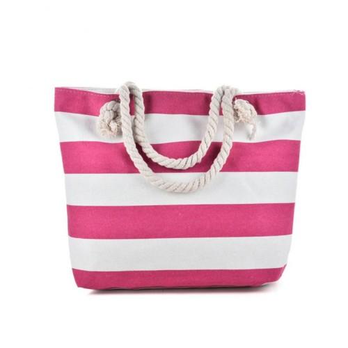 Ladies Women's Large Stripe Tote Beach Bag Summer Holiday Casual Shoulder & Handheld Bag 4