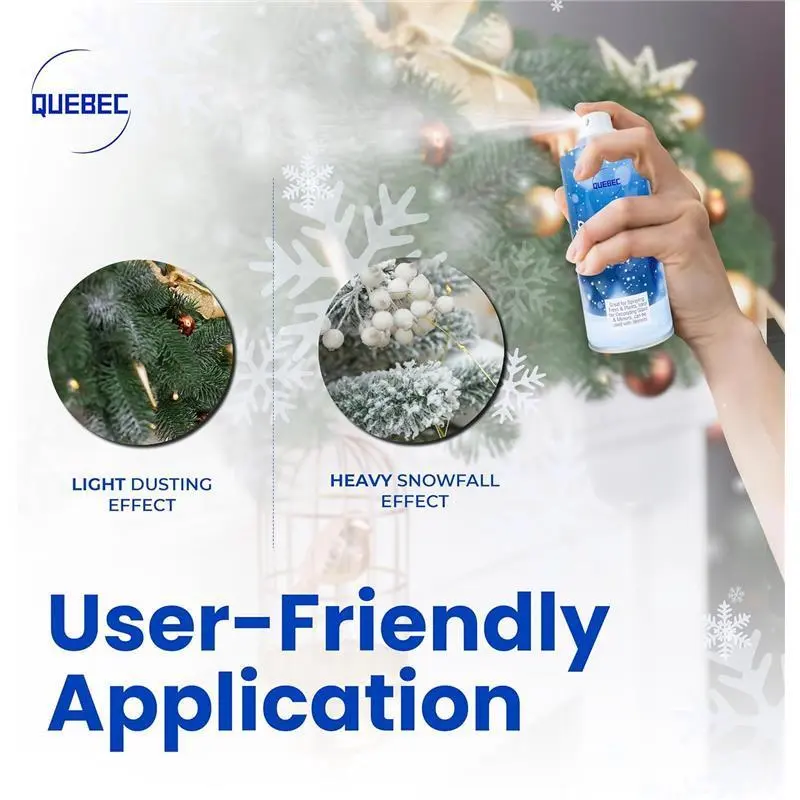 Quebec Artificial Snow Spray Set of 2 Cans – Ideal For Decorating Christmas Trees, Windows, Glasses, Wreaths Or Simply Having Fun With The Friends - Unleash Winter Magic In Any Season – (85 Ml Can) Tapestry Gifts Decorative Fruit 4