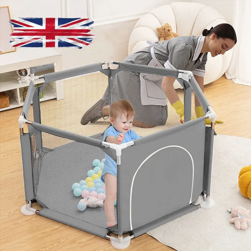 ☀[Delivery In 2-3 Days]☀Large Baby Playpen 6 Sides Infant Kids Yard Activity Center Safety w/Zipper Door 0