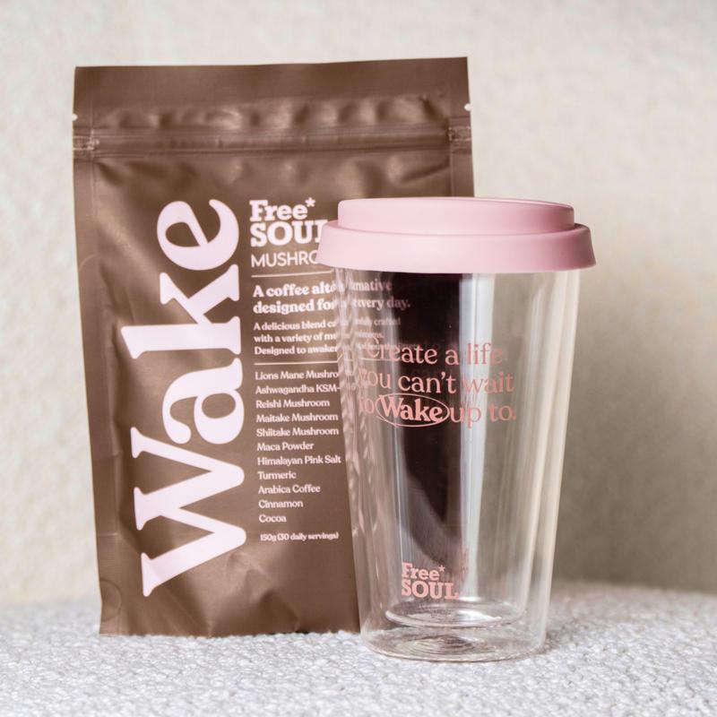 Wake Mushroom Coffee & Coffee Mug Bundle by Free Soul 3