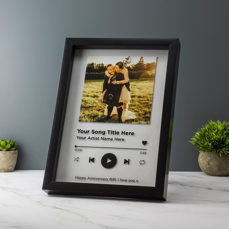 Personalised Song Plaque With Stand Music Plaque Playlist, Any Photo / Song Photo Music Gift 3