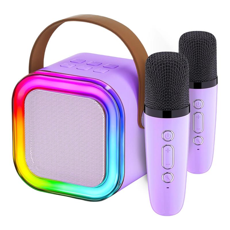 Product Introduction of Karaoke Machine Wireless Bluetooth Karaoke Speaker System RGB Light with 2 Microphones for Home Karaoke Singing Speaker Gift 29