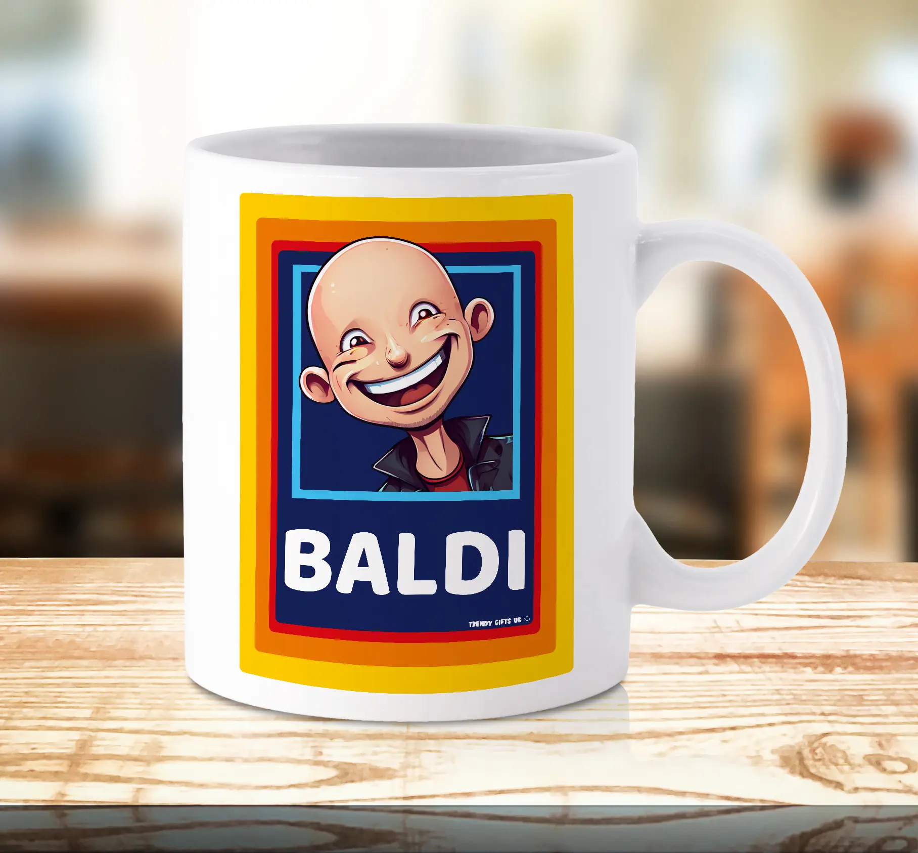 Funny Baldi Mug Cup Funny Novelty Birthday Christmas Gifts Him Her Ceramic Xmas Mugs Printed Print White Coffee Tea Drinkware