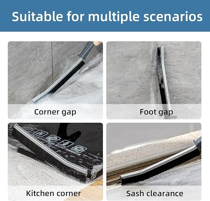 [Fast delivery] Curved Gap Cleaning Brush, 1/2 Counts Multifunctional Gap Brush with Handle, Window Sink Groove Cleaning Tool, Bathroom Gadgets, Sweets Gifts for Men, Christmas Gift 3