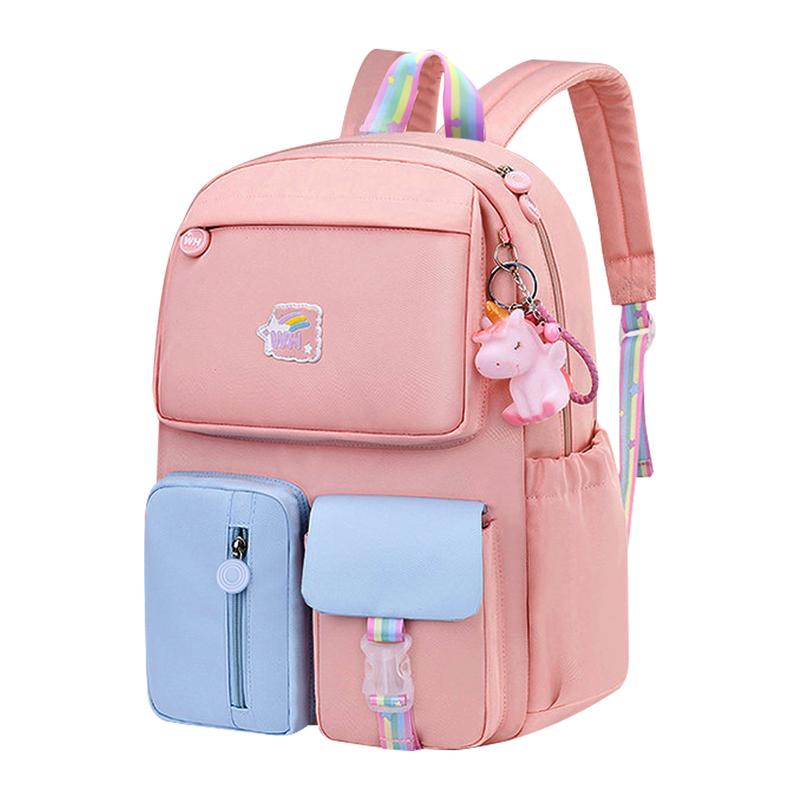 Water Resistant Children School Bags for Girls Primary School Backpack Schoolbag for Kids - Purple+Pink 5