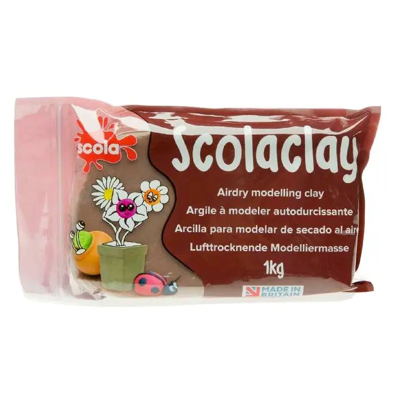 Scola Terracotta Air Drying Modelling Clay 1kg 0