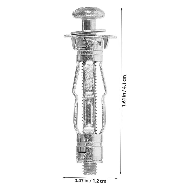 30Pcs Hollow Wall Anchors Expansion Nut Jack Fixing Nuts Steel Jack Nuts for Hollow Anchors Tool with Screw Screws Fixing 5