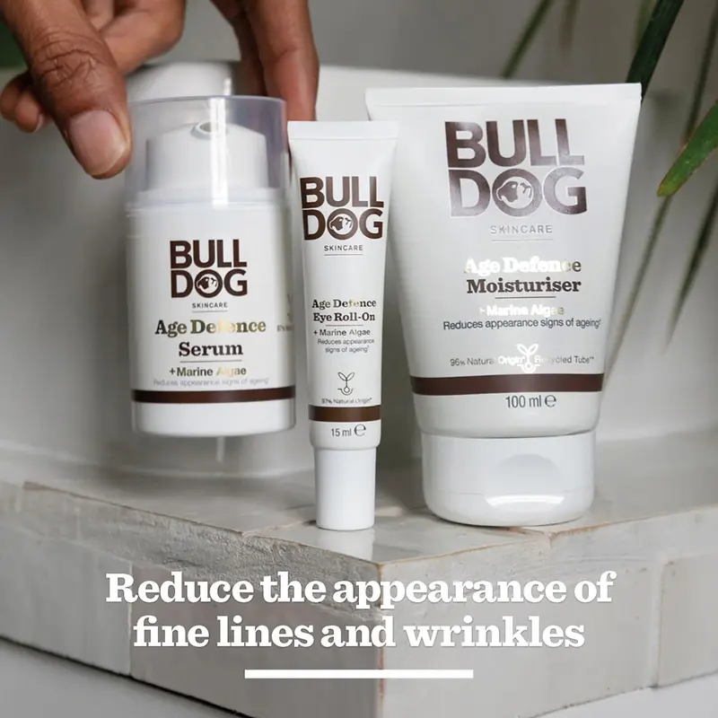 Bulldog Skincare Age Defence Serum 50ml - Moisturiser for Men - For Mature Skin - Comfort 5