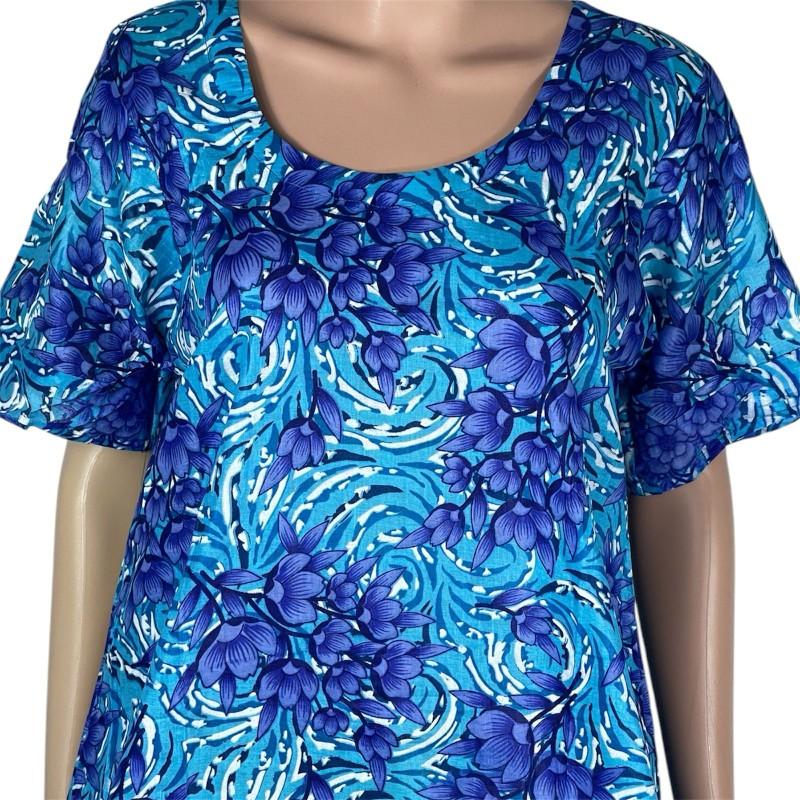 Product Introduction of Cotton Floral Nightwear for Women - Homewear - Womenswear, Printed Cotton Fabric, Nighty. Breathable Comfortable Soft Loungewear Shortsleeve  Style 14