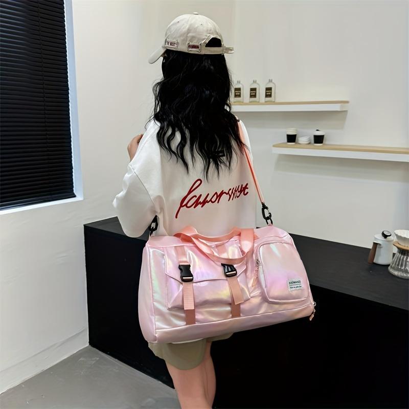 Product Introduction of Wet/Dry Separation Oxford Fabric Travel Duffle Bag - Sparkling with Sky Blue, Lavender, Mixed, Cream, Neon Green, Black Options for Gym & Travel 1