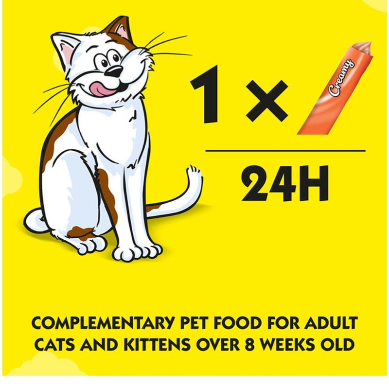 Dreamies Creamy Adult Cat & Kitten Treats with Chicken 4x10g 2