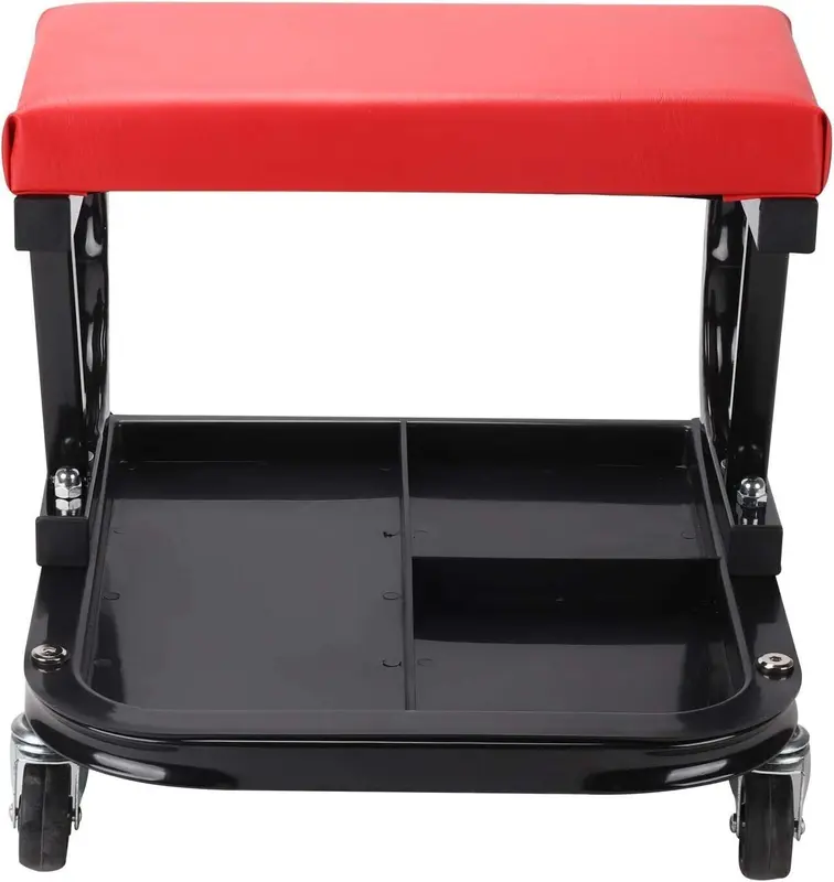 MECHANICS PADDED CREEPER TROLLEY SEAT CAR GARAGE WORK STOOL SWIVEL WHEELS CHAIR 2
