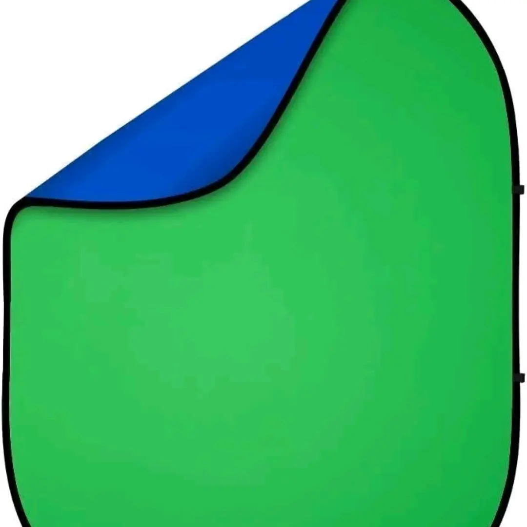 Fovitec Reversible 5'x6.5' Green and Blue Pop-Up Backdrop
