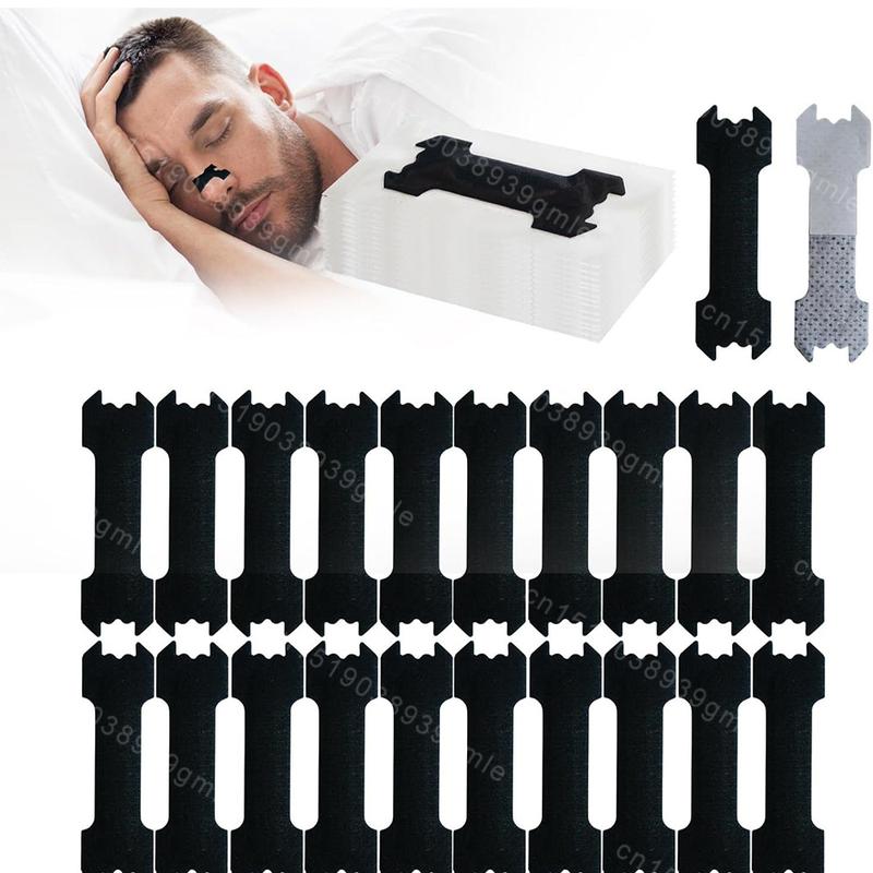 Product Introduction of Anti Snoring Black Nose Strips Stop Snoring Better Sleeping Breathing Dilators Starter Kit Nose Breathe Strips and Mouth Sticker 0