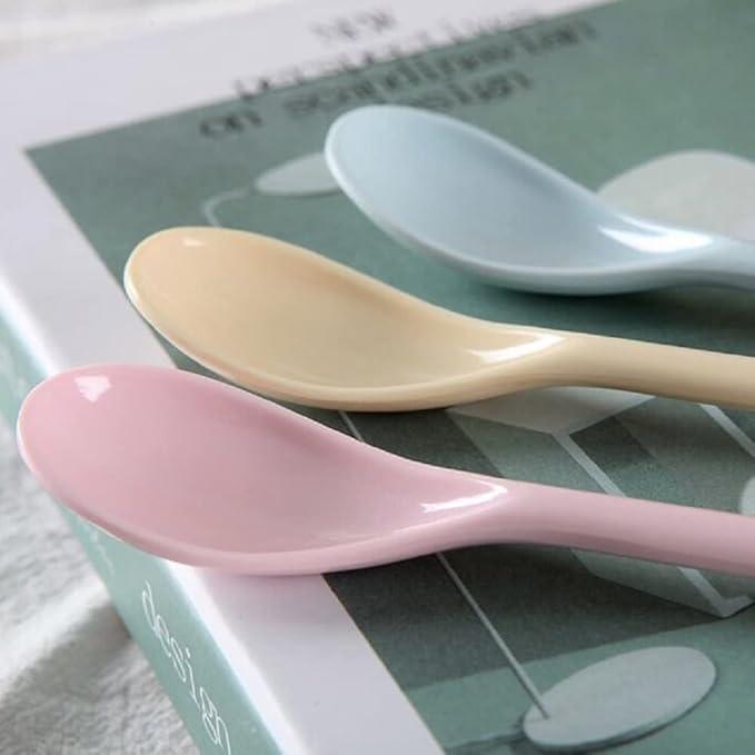 5 Pcs Long Handle Melamine Spoons Colorful Coffee Spoons Cocktail Stirring Spoons Yogurt Mixing Teaspoon for Ice Cream Milk , #Cutlery #Tableware 4