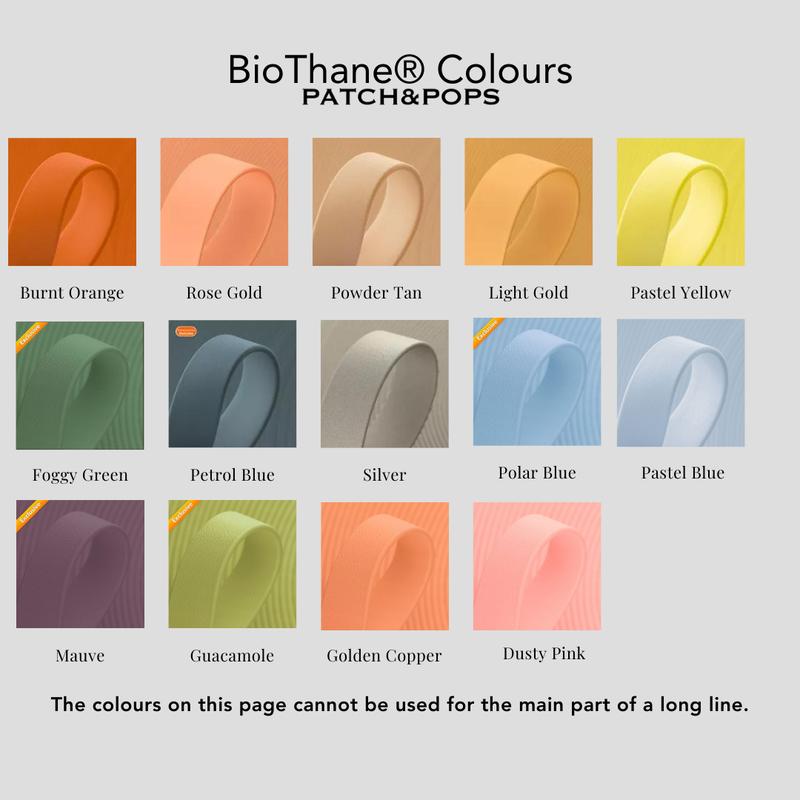 BioThane Dog Collar | Two Tone | Adjustable | Patch&Pops | Waterproof, Antibacterial, Hypoallergenic | 3